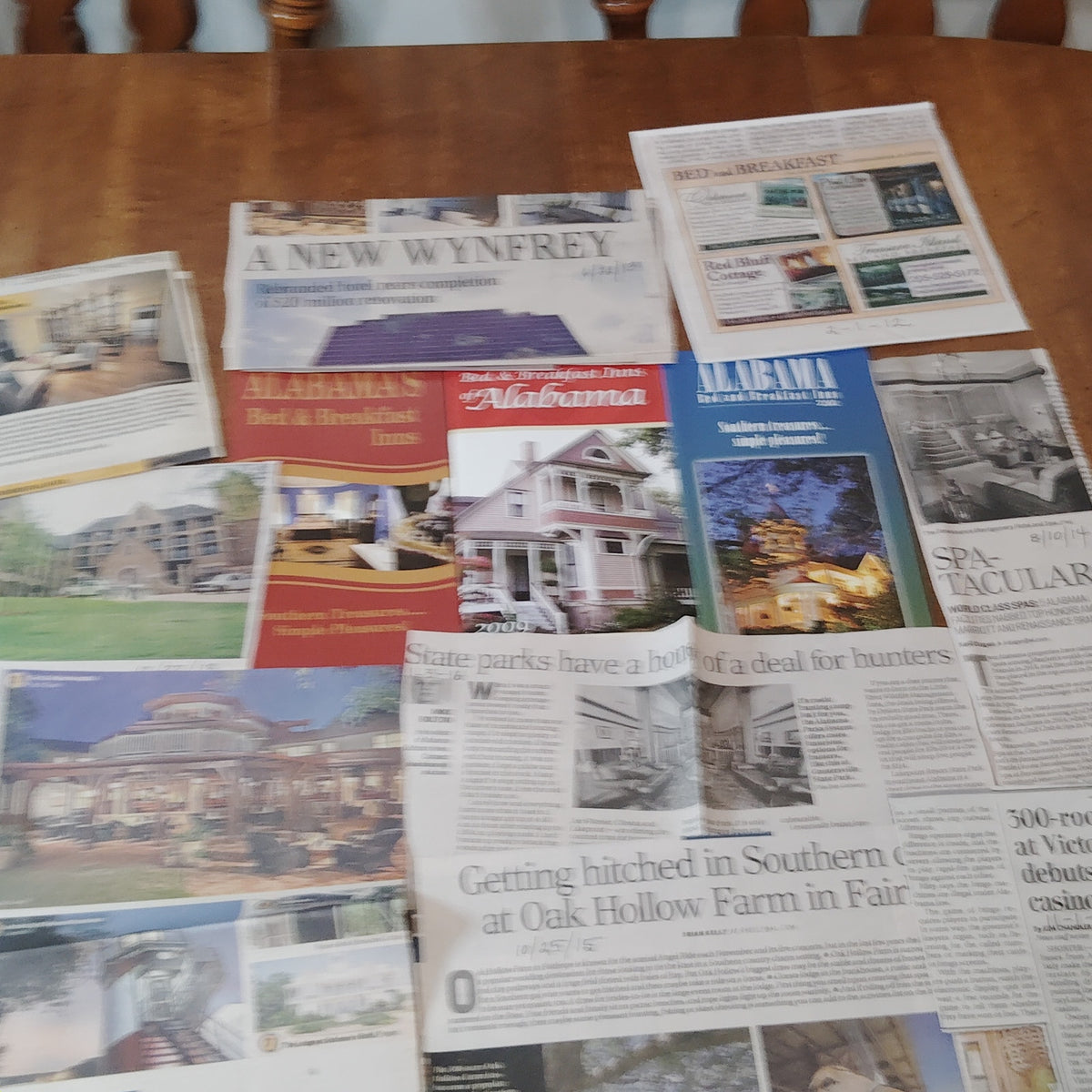 Vintage Alabama Hotels Travel Ephemera Collection - Newspaper Clippings & Ads