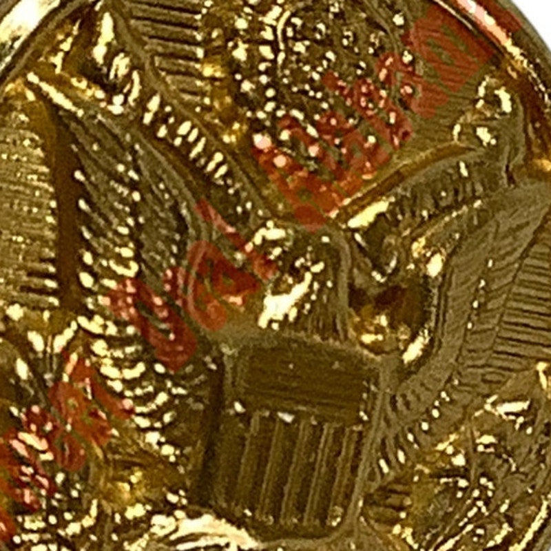 Chesire Button CT. U.S.A., Brass Button w/ Eagle Seal, 5/8"D
