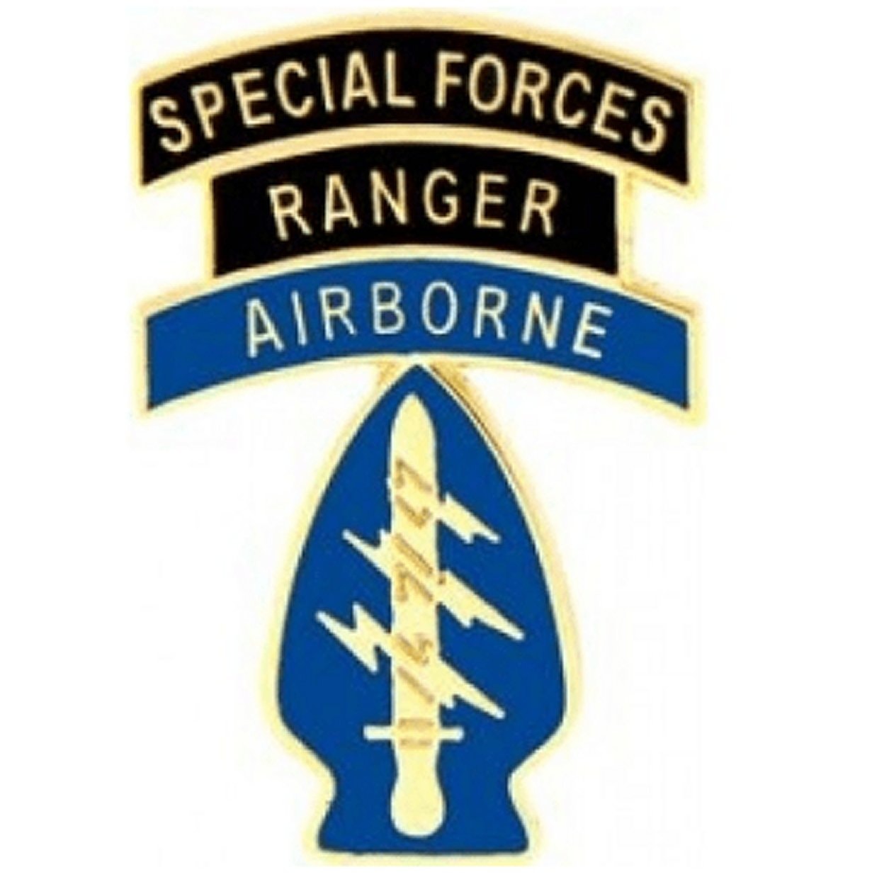 U.S. Army Special Forces “Triple Canopy” Novelty Hat, Lapel Pin 1-1/8"H x 3/4"W