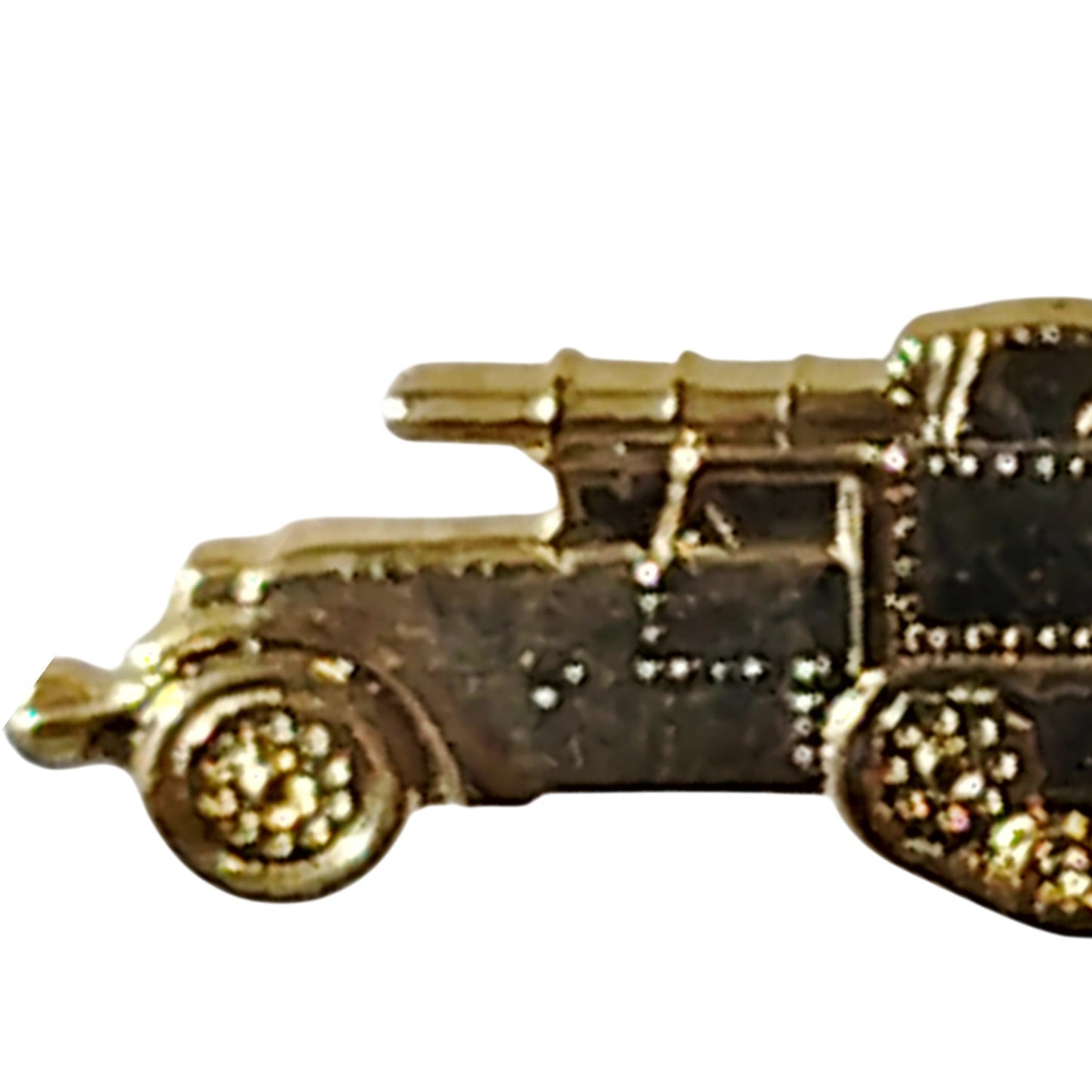 WWII Tank Destroyer Hat Lapel Brooch Pin - Shiny Brass Tone 1-1/2"W x 5/8"H