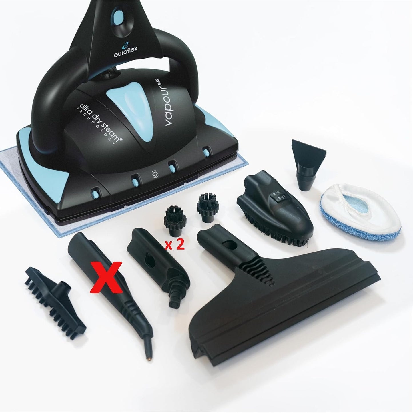 Euroflex Vapour Hybrid Pro Steam Mop & All‑in‑One Steam Cleaner w/ Accessories
