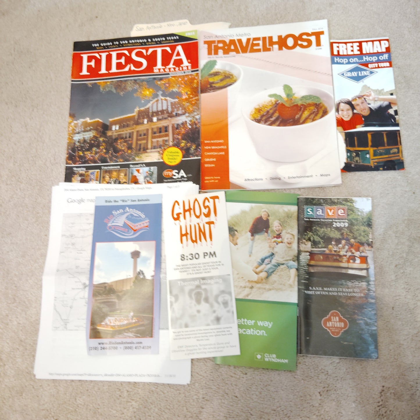 2010 San Antonio TX Travel Ephemera Lot Maps Guides Brochures 2 Lbs