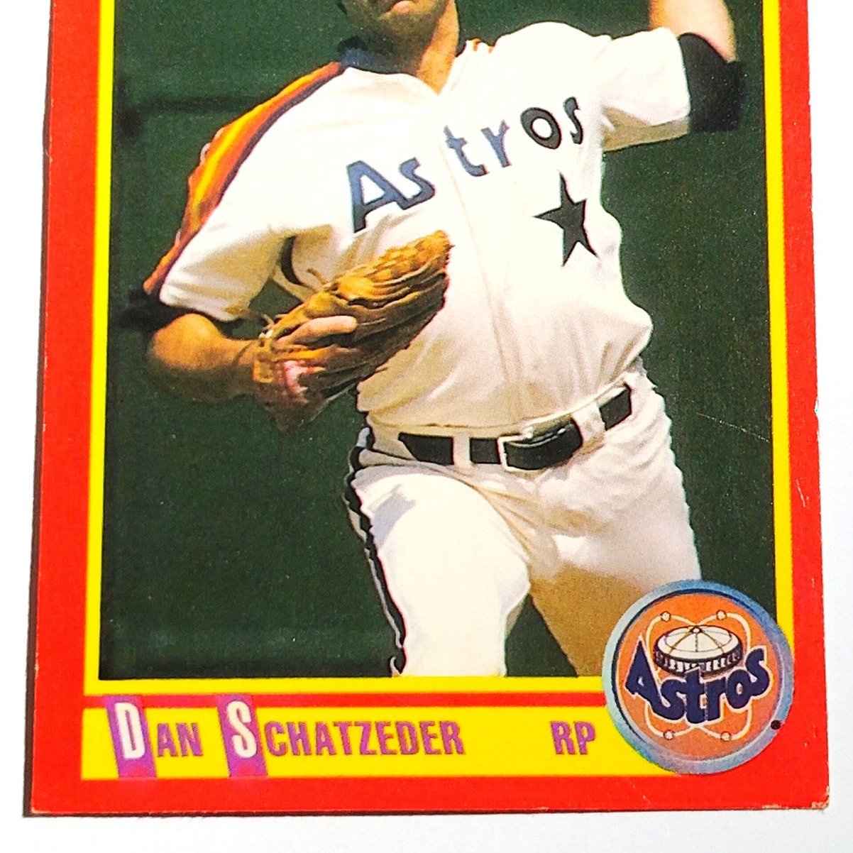 1990 Score Dan Schatzeder #418 Houston Astros Relief Pitcher MLB Baseball EX