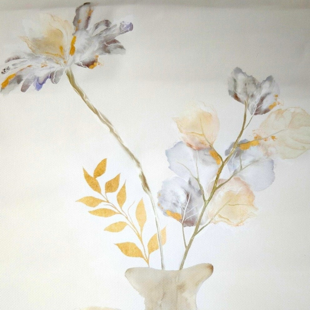 Set of 2 Neutral Floral Vase Canvas Prints 12x18 Wall Art Décor, Unframed