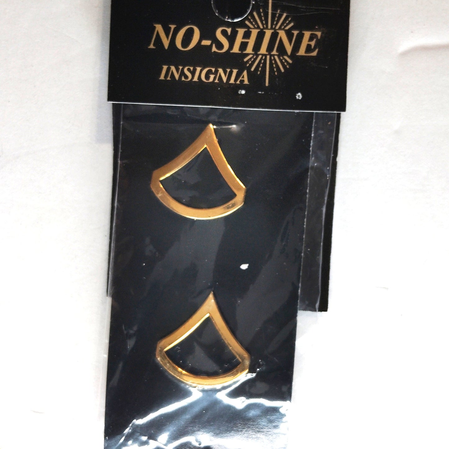 U.S. Army PFC Rank Novelty Hat Lapel Pins No‑Shine Gold Tone 13/16" × 3/4" Pair