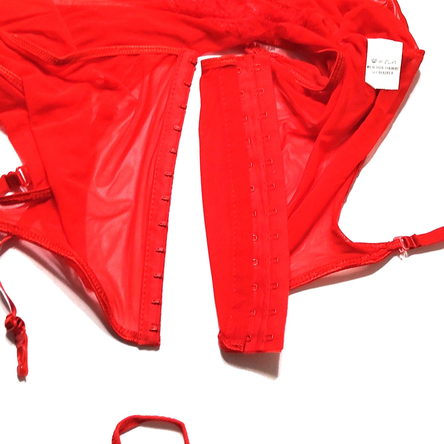 Red Garter Belt and Panty Set XXXL 95% Poly 5% Spandex NEW