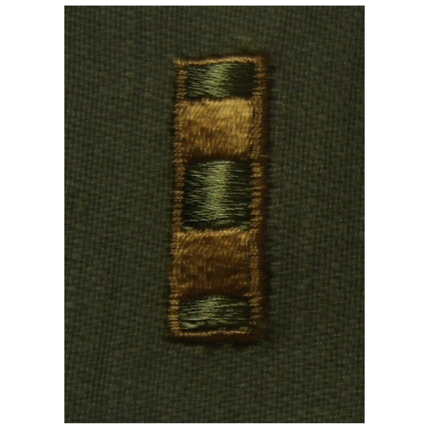 US Army CW2 W‑2 Subdued OD Green Rank Patch 2‑1/8" × 1‑1/2" Sew‑On