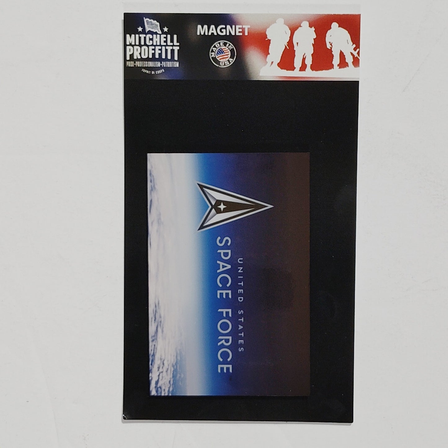 United States Space Force Magnet 3" x 2" Hard Plastic, Earth View & Delta Design