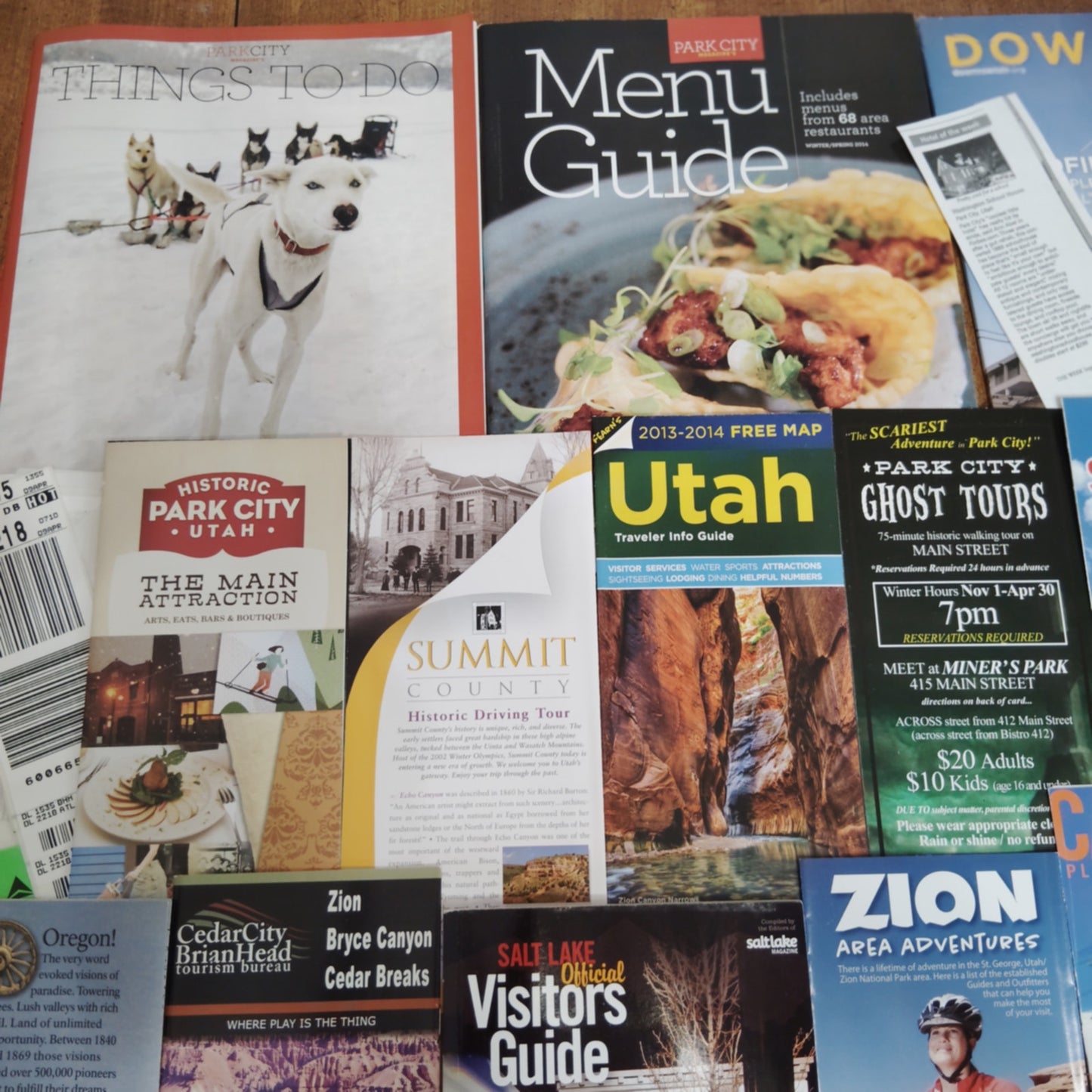 Park City, Utah 2014 Vacation Ephemera Travel Guides, Maps, Brochures Collection