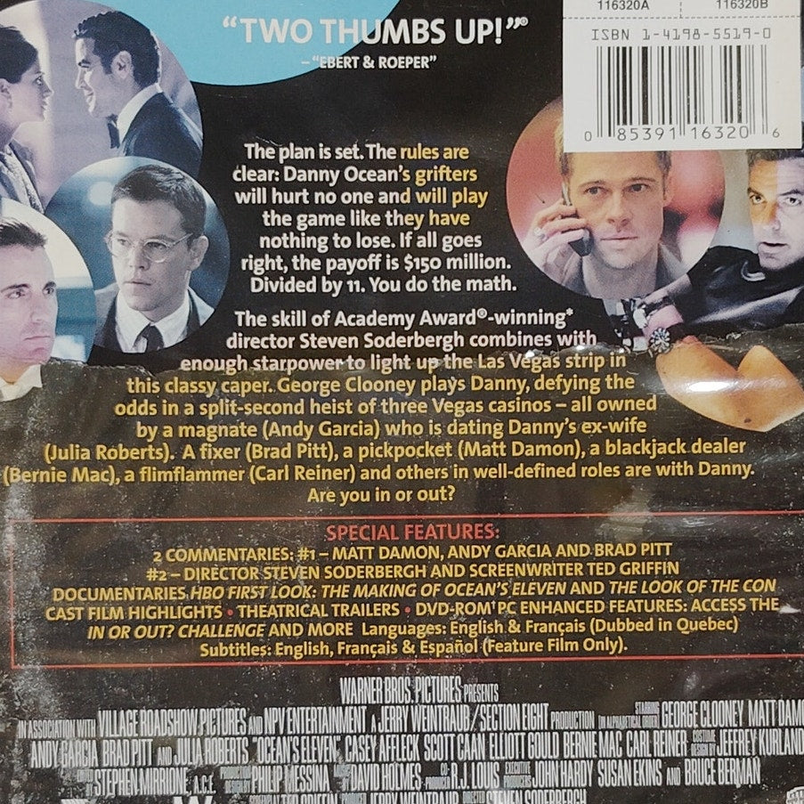 Ocean’s Eleven DVD 2001 Widescreen Edition – George Clooney, Brad Pitt