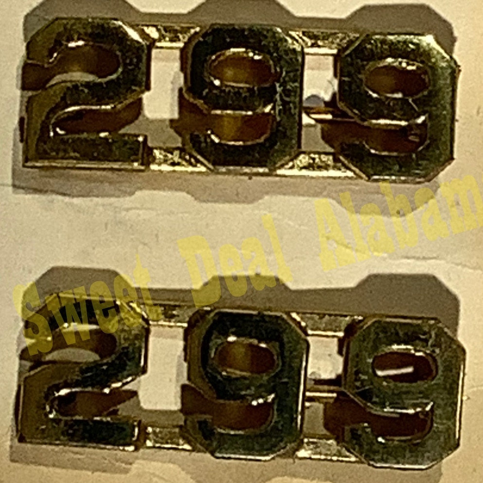 Early/Mid 1900s Brass C-Clasp "299" Collar Devices 3/8"H Hat / Lapel Pins Set