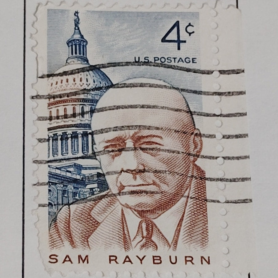 1962 Scott #1202 – 4¢ Sam Rayburn / Speaker of the House – Canceled