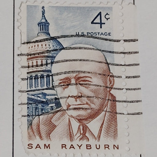 1962 Scott #1202 – 4¢ Sam Rayburn / Speaker of the House – Canceled