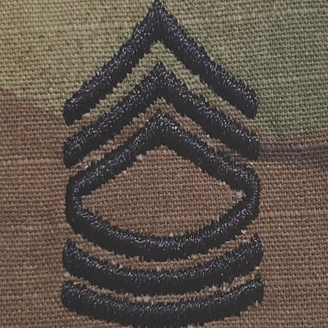 U.S. Army Master Sergeant MSG, E‑8 Patch OCP Scorpion W2, 2"×2" Sew‑On Device
