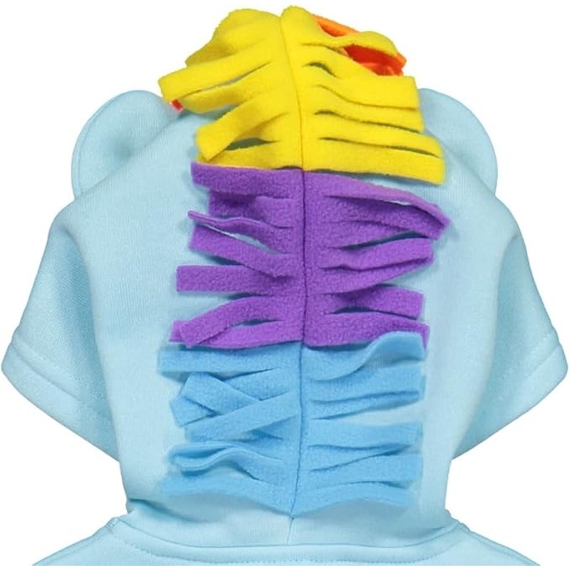 My Little Pony Rainbow Dash Girls Hooded Costume Coverall Size 7‑8