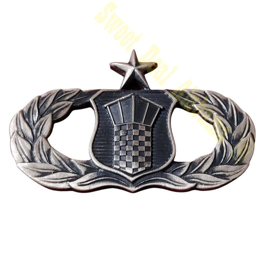 Vintage USAF Senior Air Traffic Control Badge Pin, Patinated Silver Finish