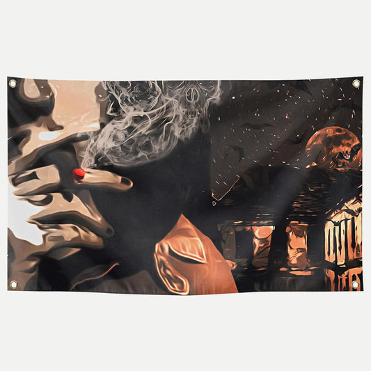 Hip Hop Rapper Tapestry 59"W x 35"H – Peep-Inspired Wall Art for Studio, Club