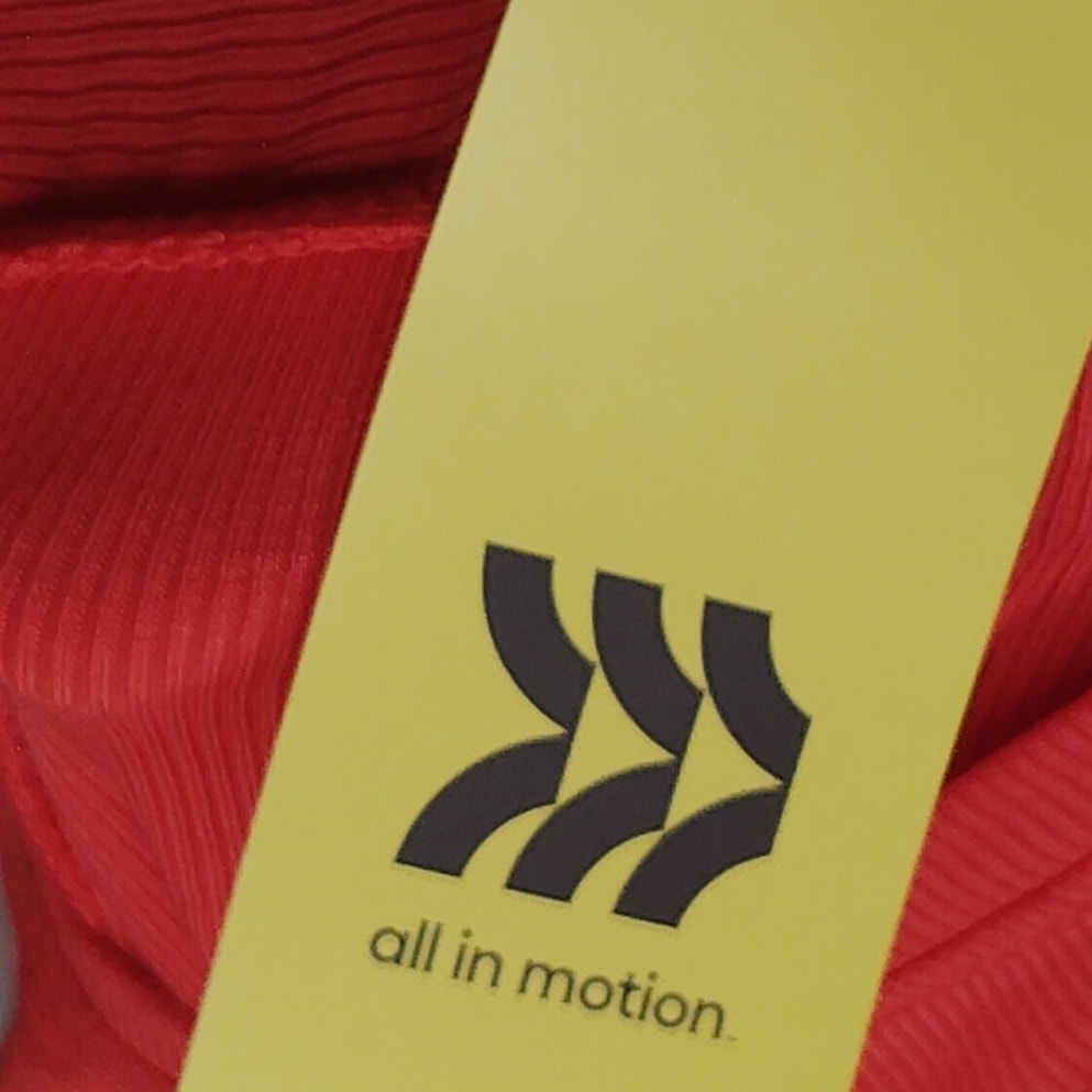All in Motion Women’s Twist Front Long Sleeve Top Red 1X