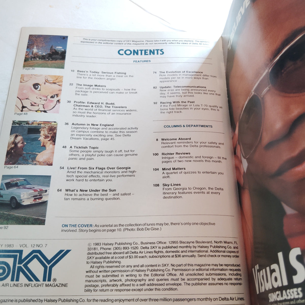 Delta SKY In-Flight Magazine - July 1983 - Fishing, New England,