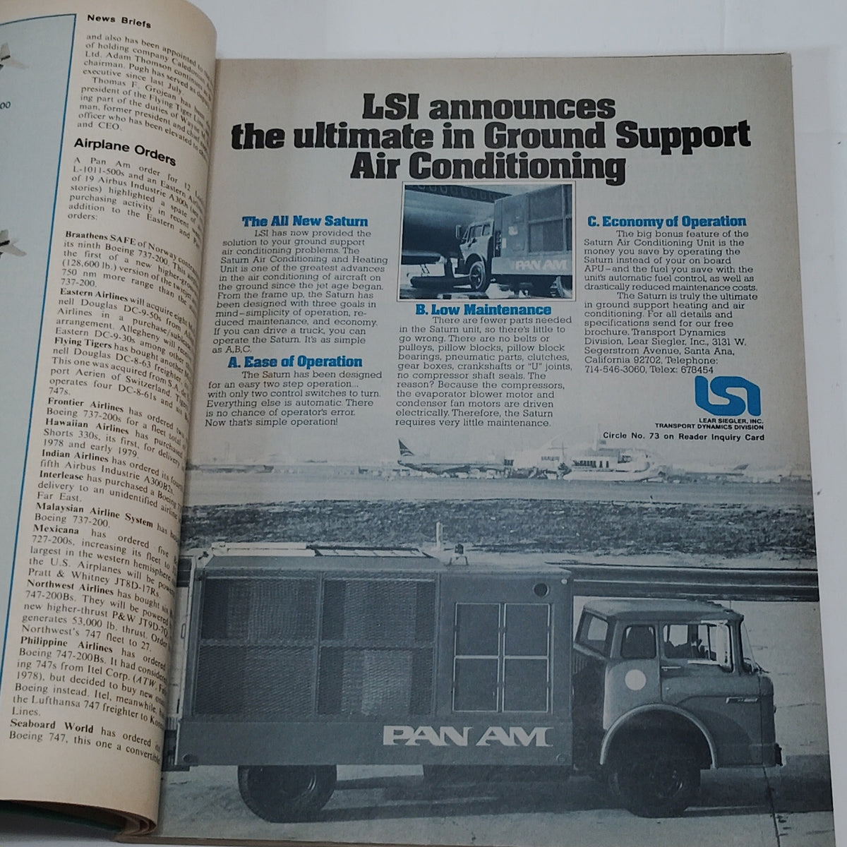 Air Transport World Magazine May 1978 - 15th Annual Market Development Issue
