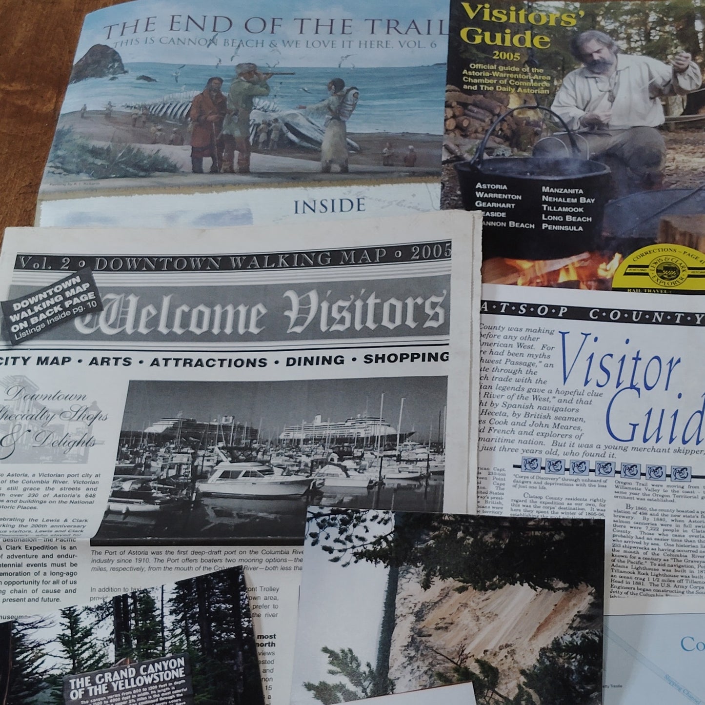 Astoria, Oregon 2006 Travel Ephemera Lot - Visitor Guides, Map, Postcards