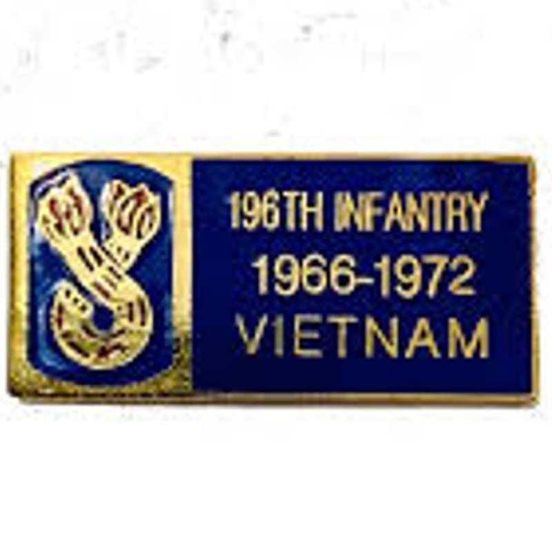 196th Infantry Brigade Vietnam Veteran Novelty Hat Lapel Pin, 1"W × 1/2"H