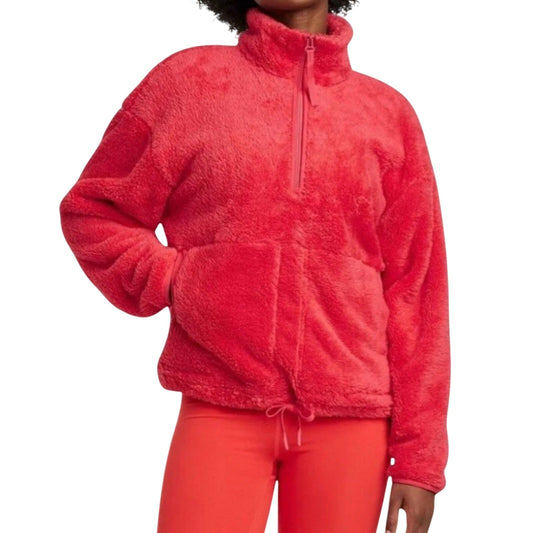 All in Motion High‑Pile Fleece 1/2‑Zip Pullover – Coral Lava – Women’s 3X