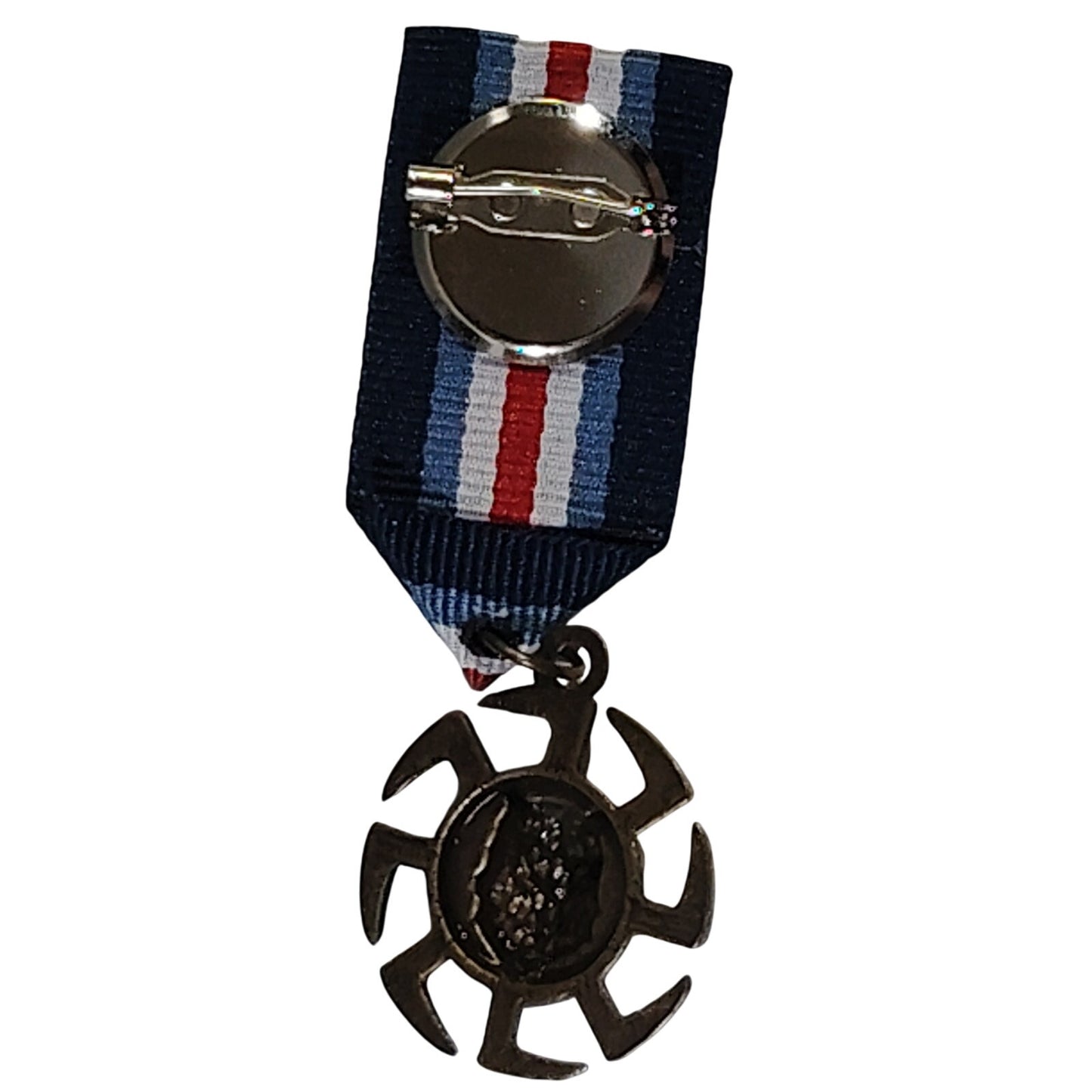 Mini Navy-Style Cosplay Medal 1-1/4" Bronze Charm on 1"x2" Ribbon Republica de Colombia Theme
