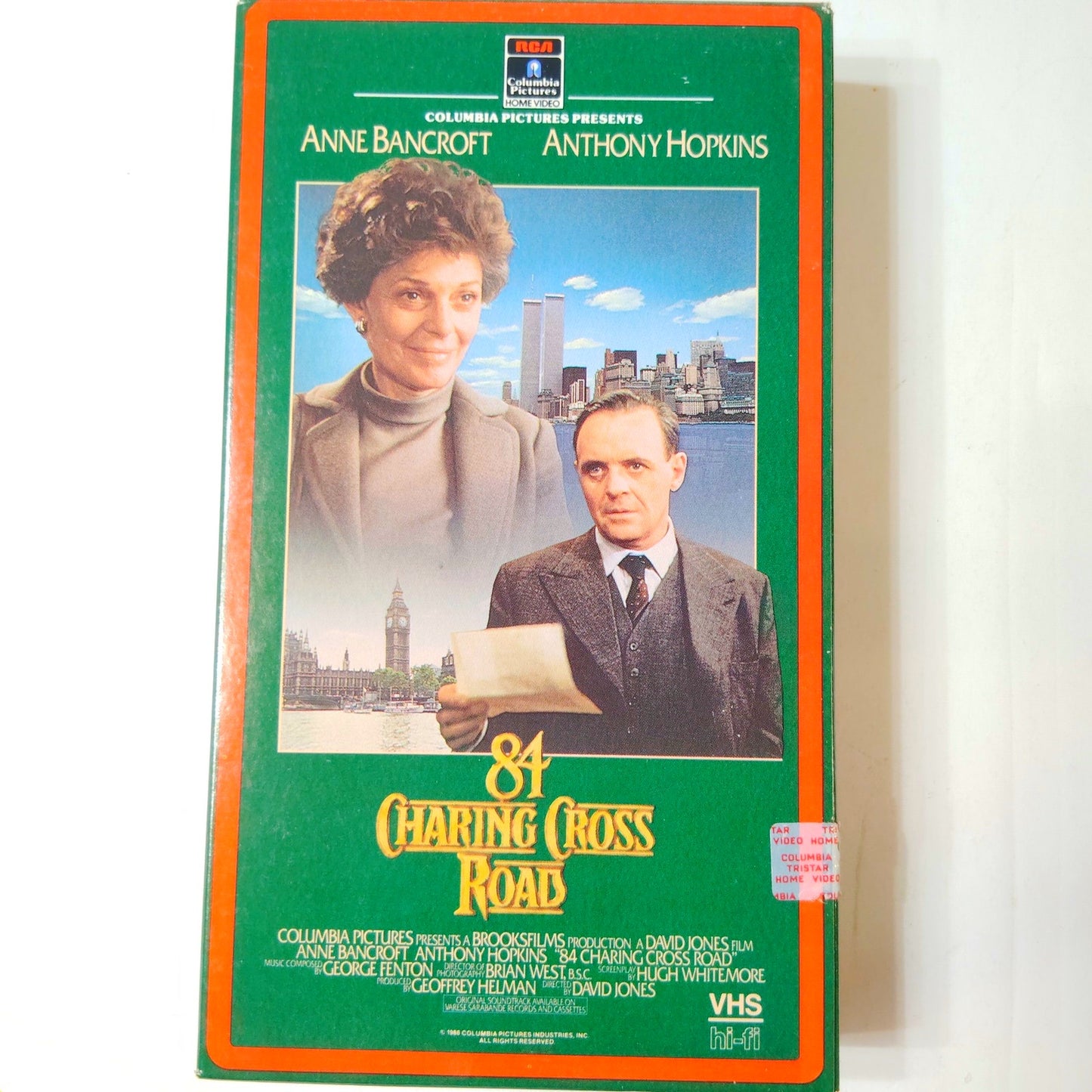 84 Charing Cross Road VHS 1986 Anne Bancroft Anthony Hopkins Drama