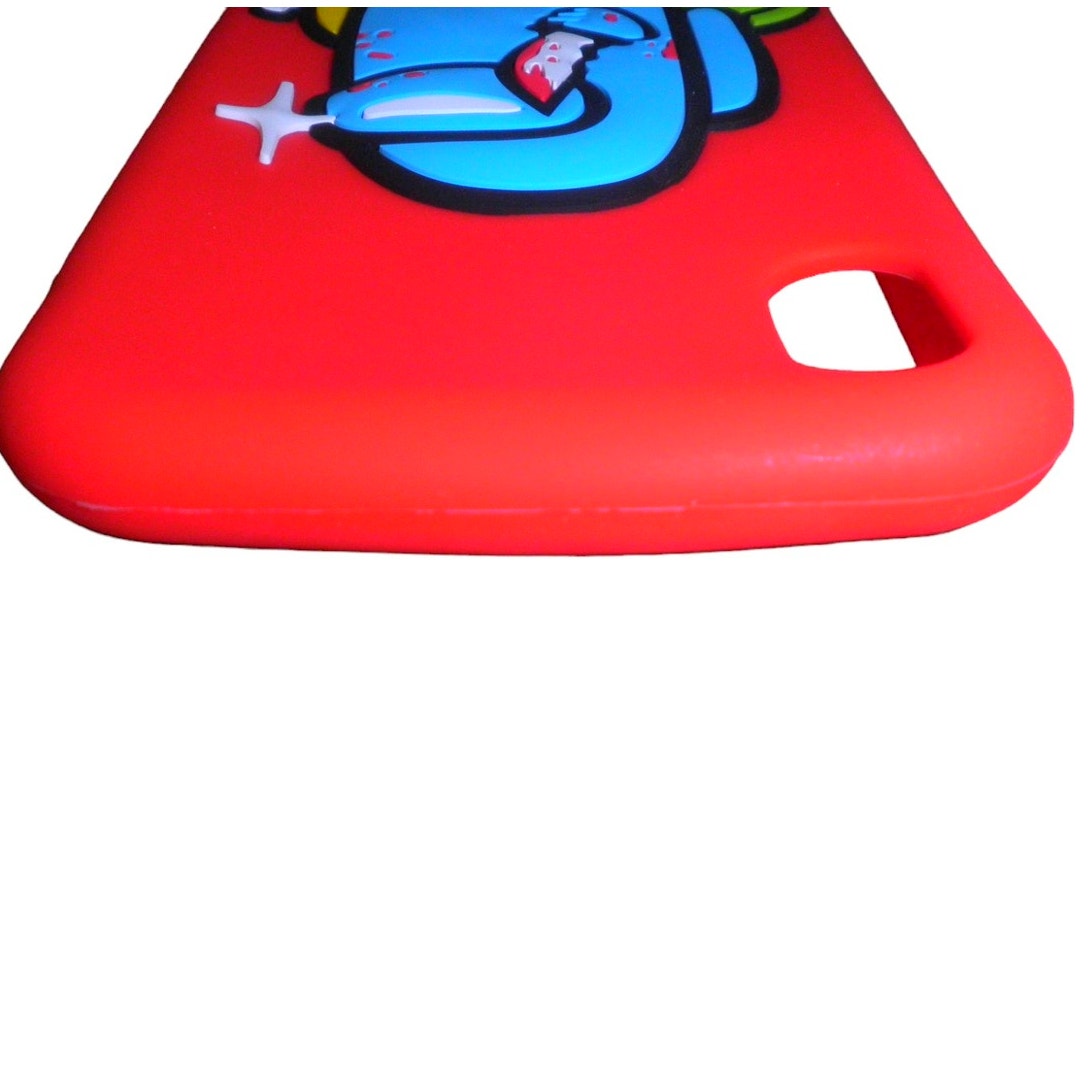 Silicone Phone Bumper Case for iPhone XR, 3D Red Knife Astronaut, TRUST NO ONE