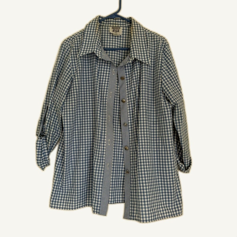 Vintage BonWorth Spoiled Rotten Women's Gingham Nautical 3-Piece Outfit L/16