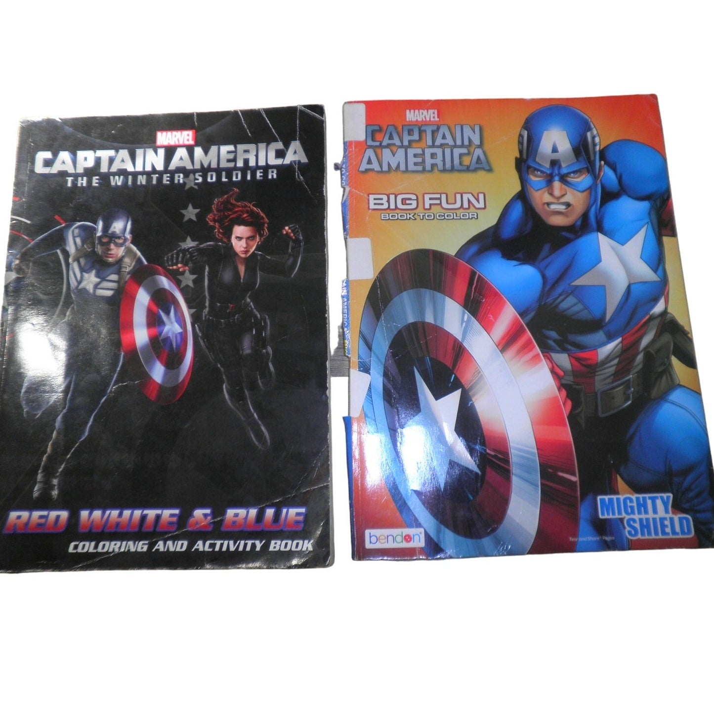 2 Captain America (Marvel) Coloring Book and Fun Activity Book