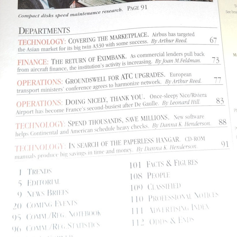 Air Transport World Magazine - July 1992 - Douglas vs. Ante-Bombardier Issue