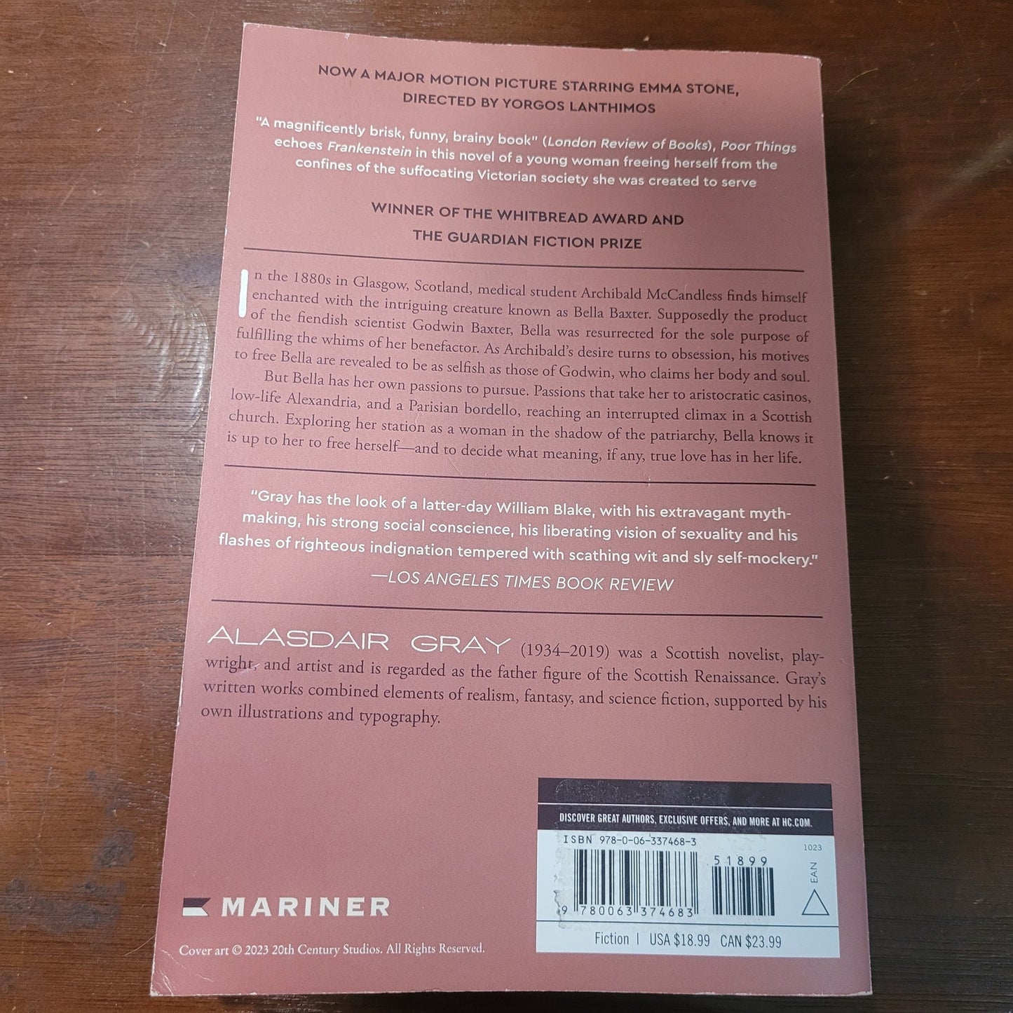 Poor Things Movie Tie-in Novel 2023 Paperback Fiction Gothic Satire Oscar Film