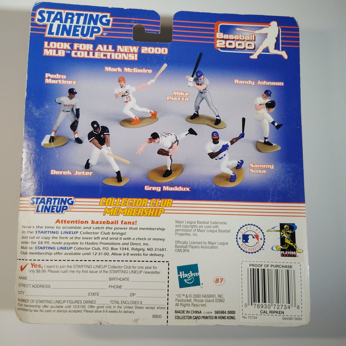 New Starting Lineup 2000 MLB Cal Ripken Jr Orioles Action Figure Hasbro