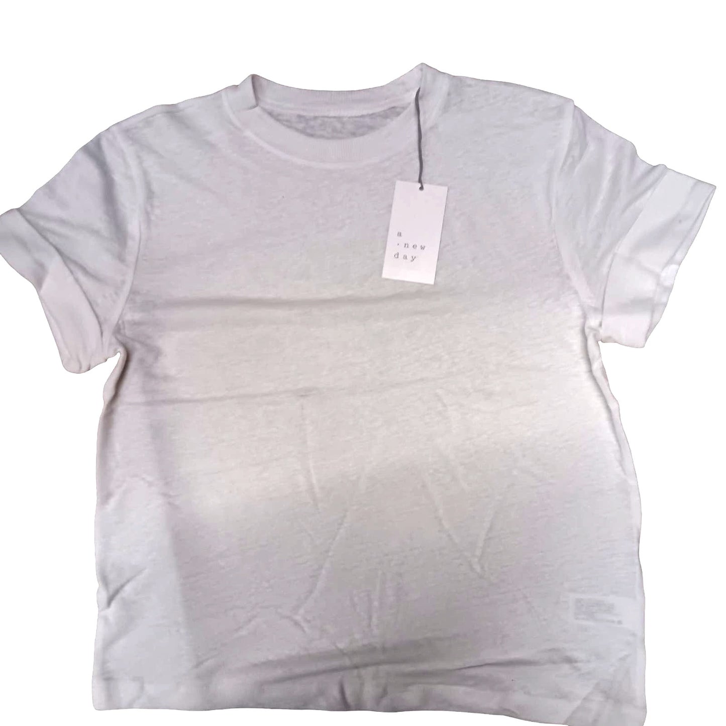 Women's Short Sleeve Linen Blend T-Shirt - a New Day, White, X-Small