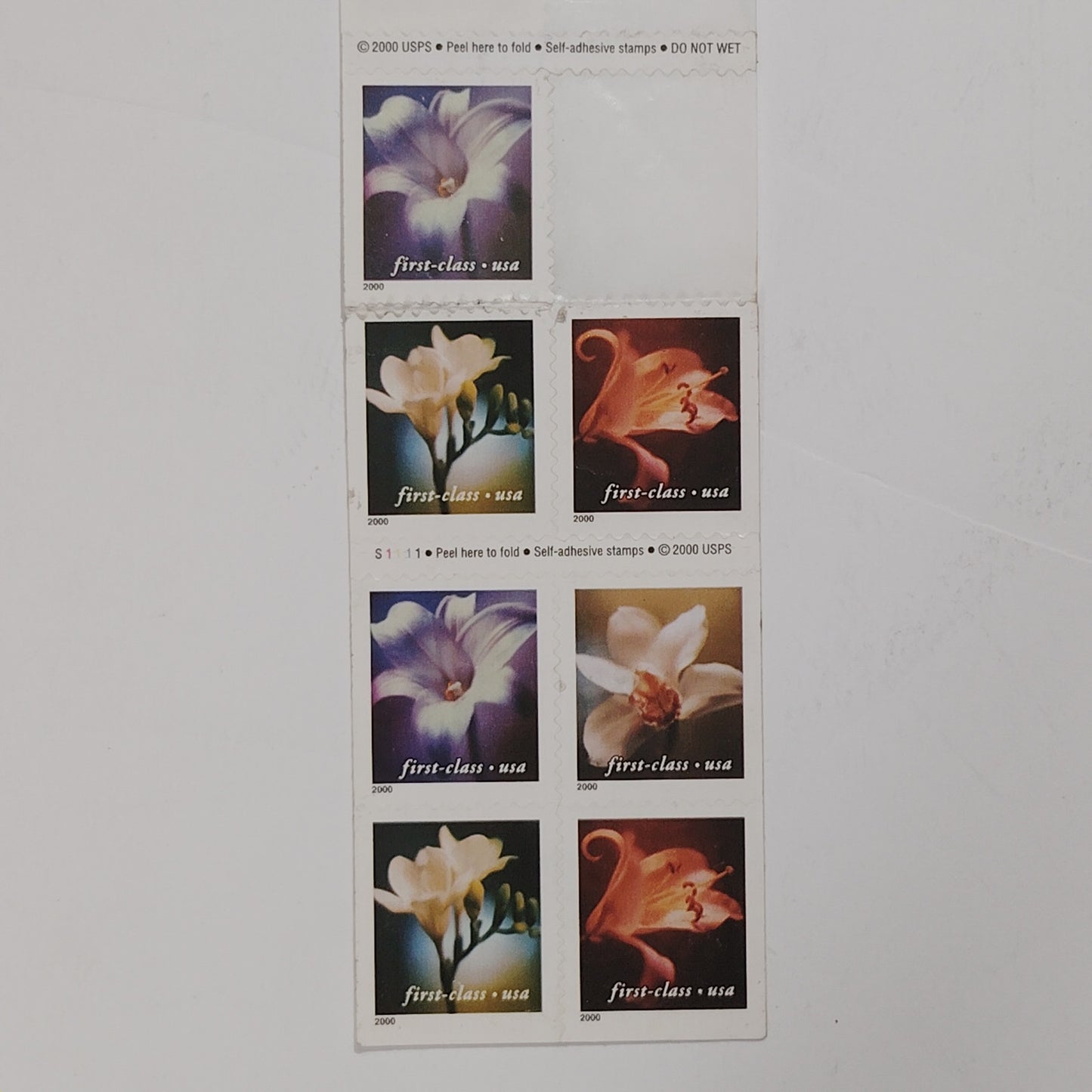 2000 Four Flowers Stamps – Lot of 11/20 – 34¢ – MNH – Photographic USPS Booklet