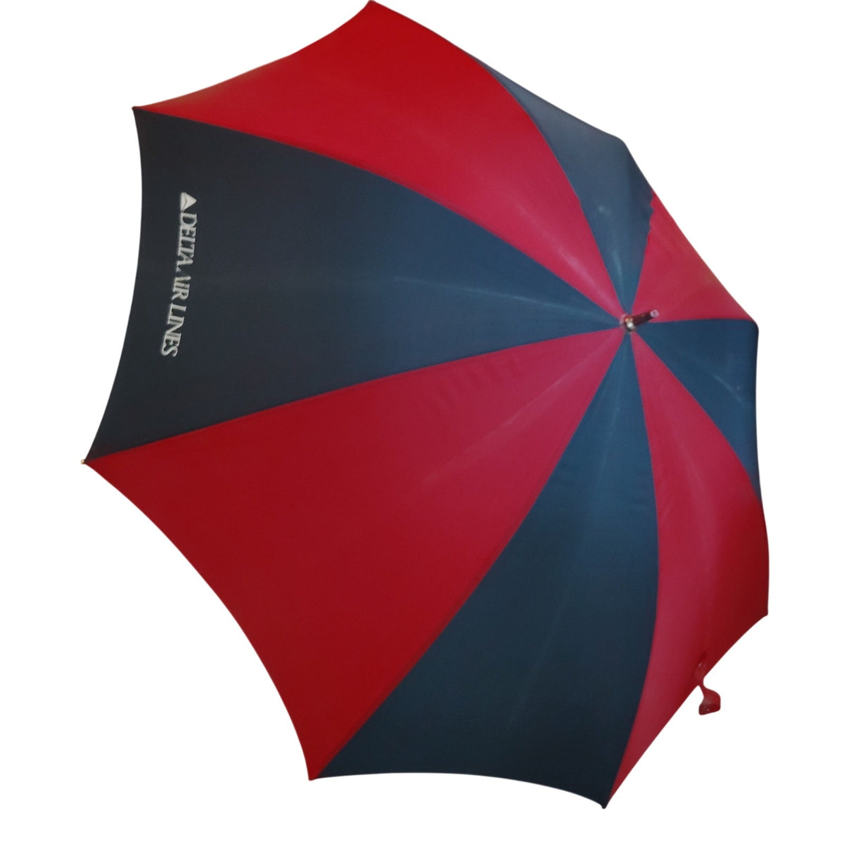 Vintage Delta Air Lines Golf Umbrella – Red/Navy Widget Logo 36" Stick, 48" Open