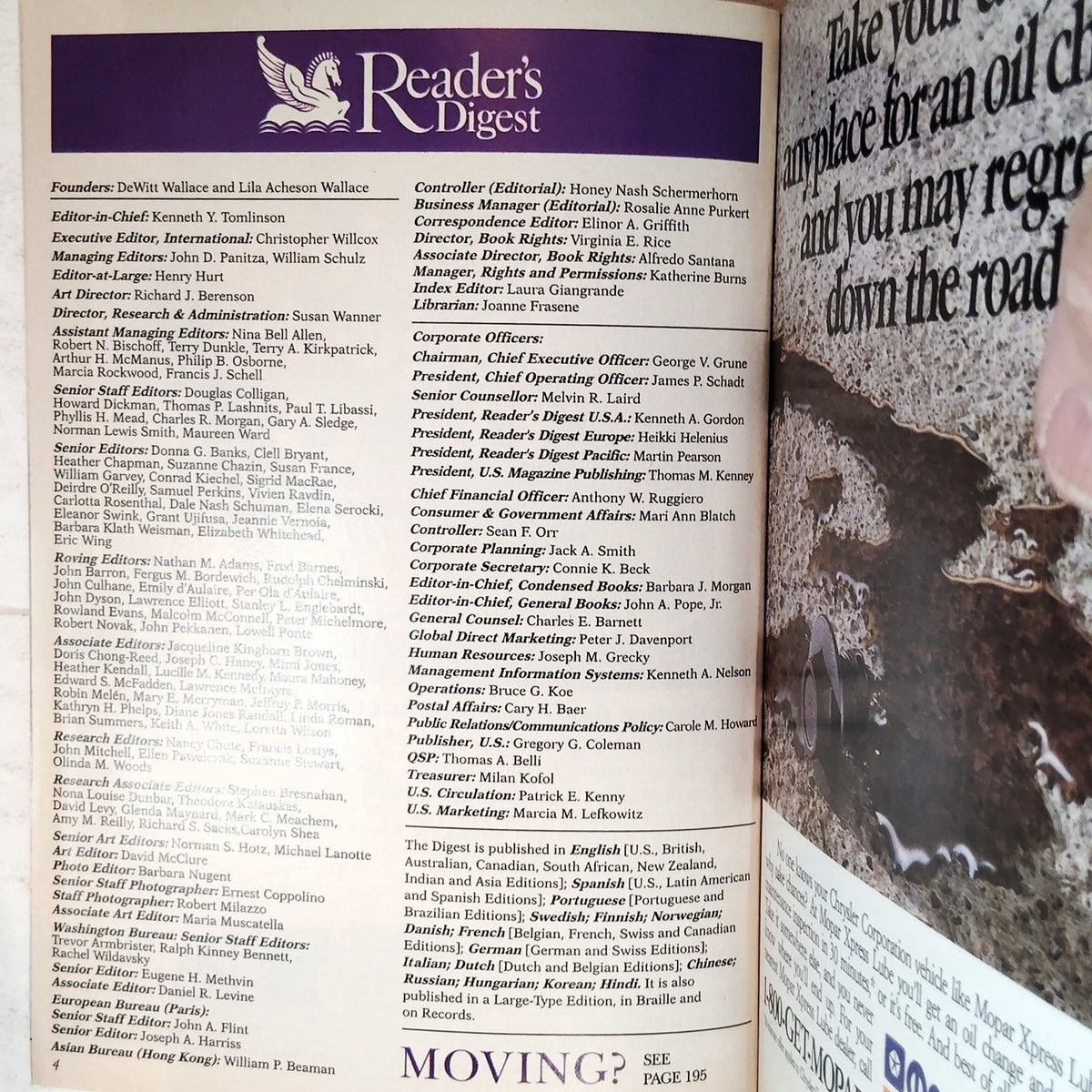 Reader's Digest September 1993 Gene Hackman Cover Vintage Magazine Back Issue