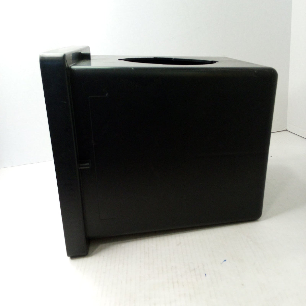NDS 12 in Square Catch Basin Drain Kit Black Plastic Grate 2-Outlet Plug