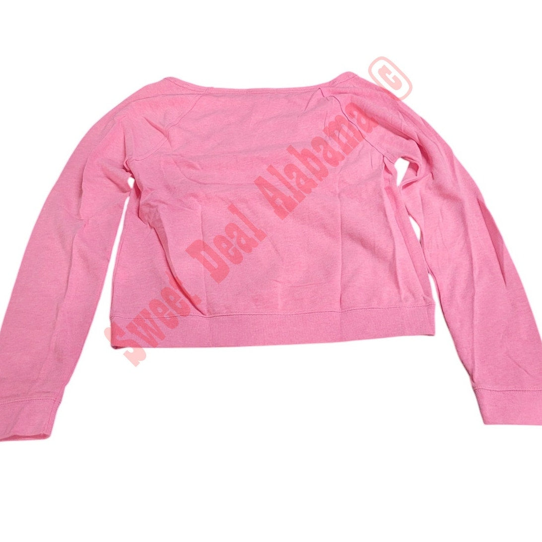 Aeropostale Women's L/S Crop, "Crazy Love" Graphic, Med. 32-34" Bust 19" Length