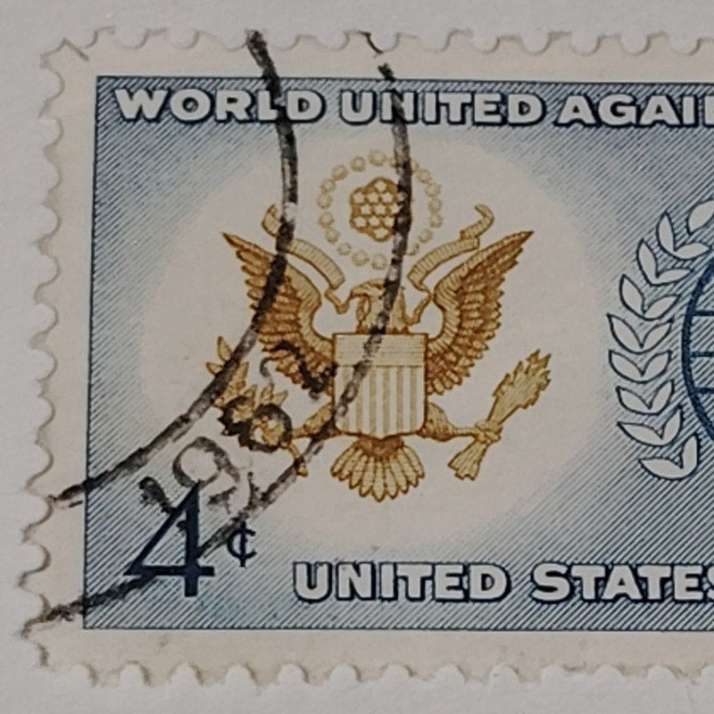 1962 Scott #1194 – 4¢ World United Against Malaria / WHO Campaign – Canceled