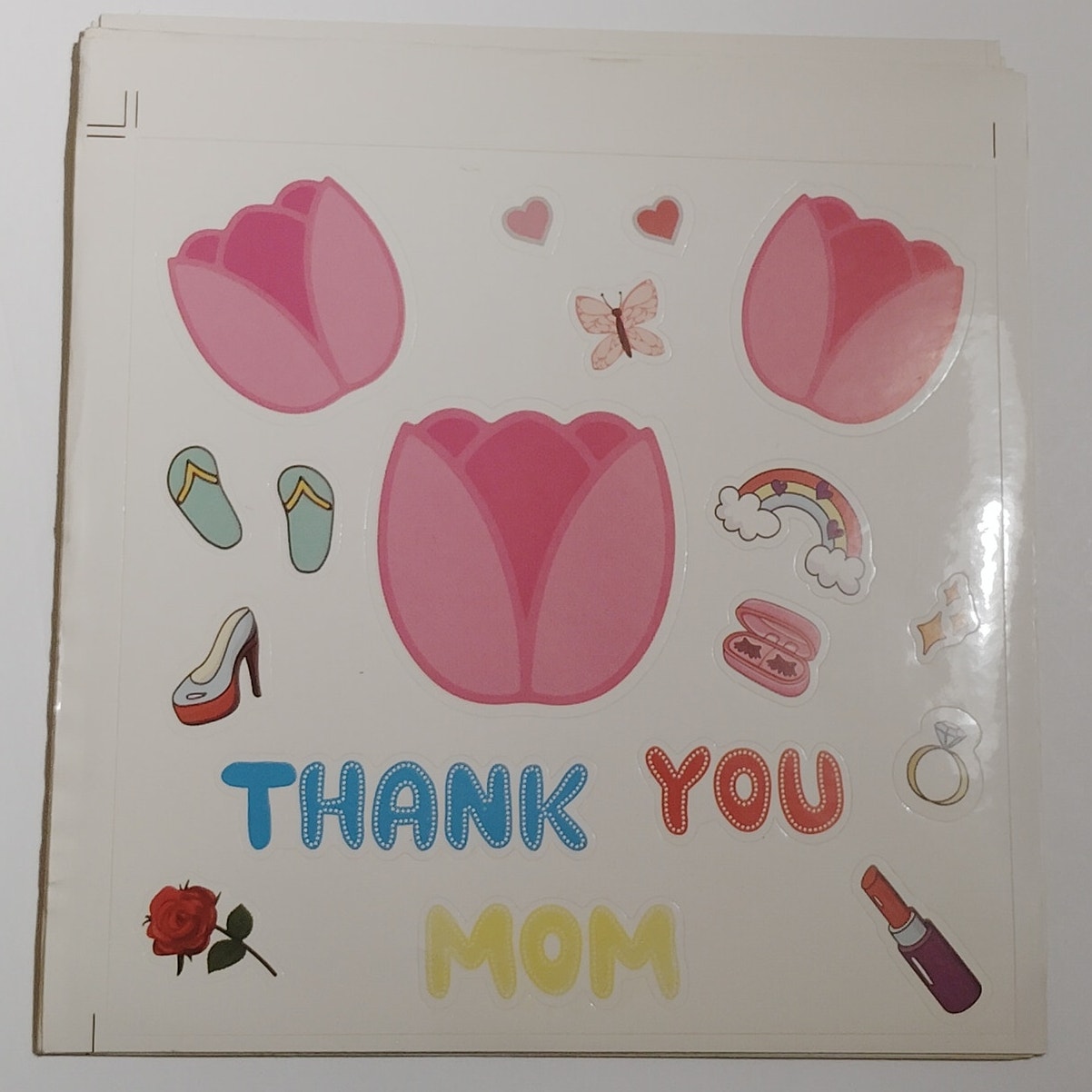 170+ Vinyl Sticker Embellishments 11 Sheets Mother’s Day & Floral Scrapbooking
