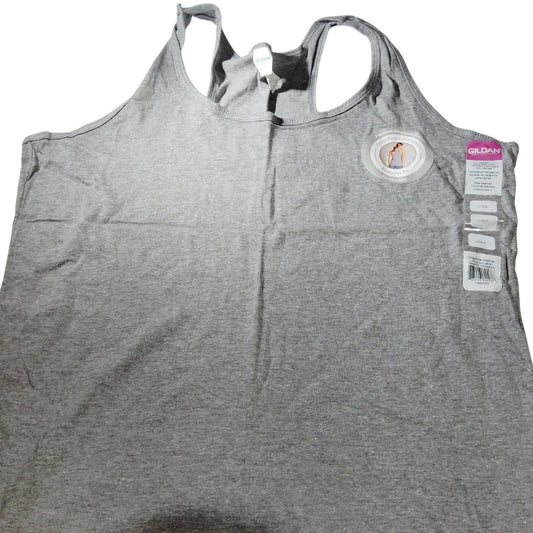 Gildan Ladies Racerback Tank – Large – Graphite Heather