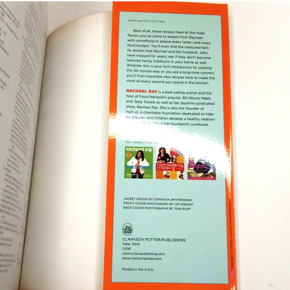 Rachael Ray's Big Orange Book - Softcover Cookbook, 30-Minute Meals
