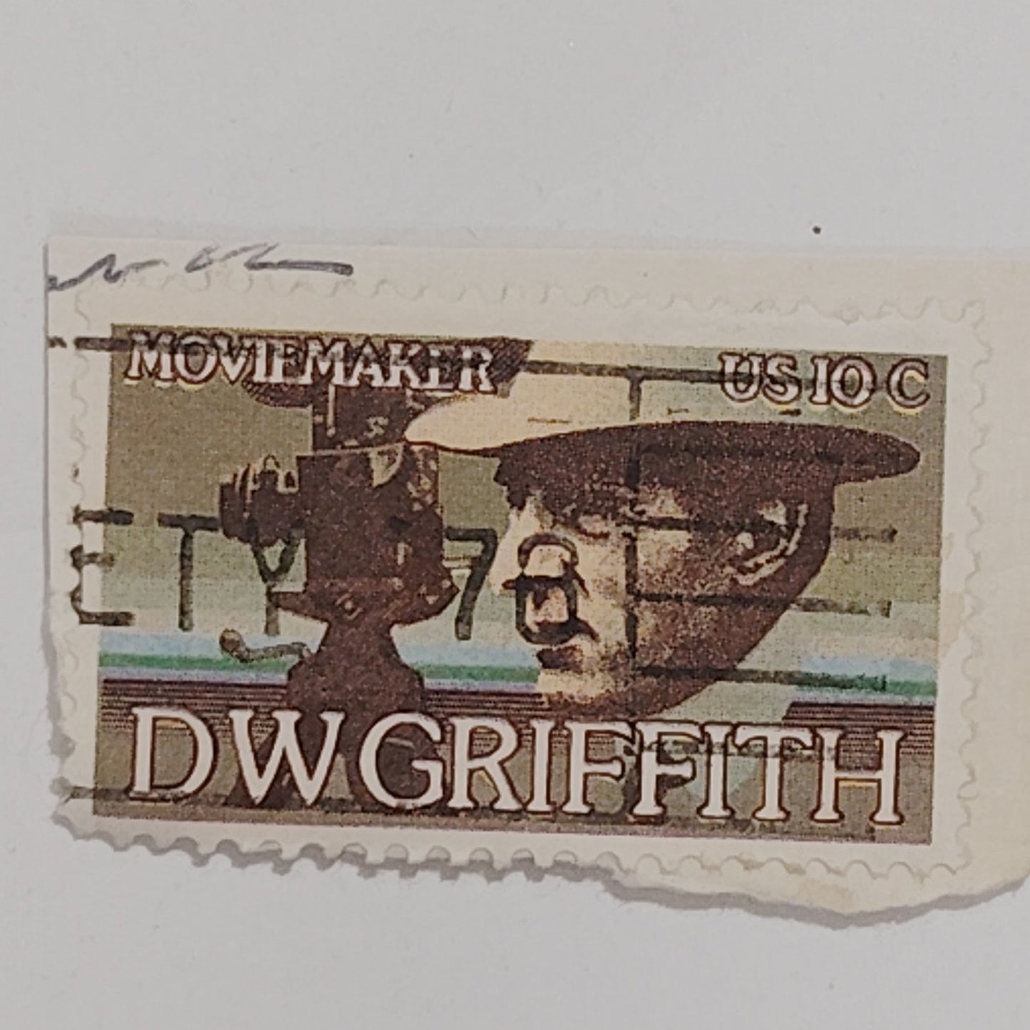 1975 D.W. Griffith Stamp – 10¢  Used – Film Pioneer – Scott #1555 – USPS