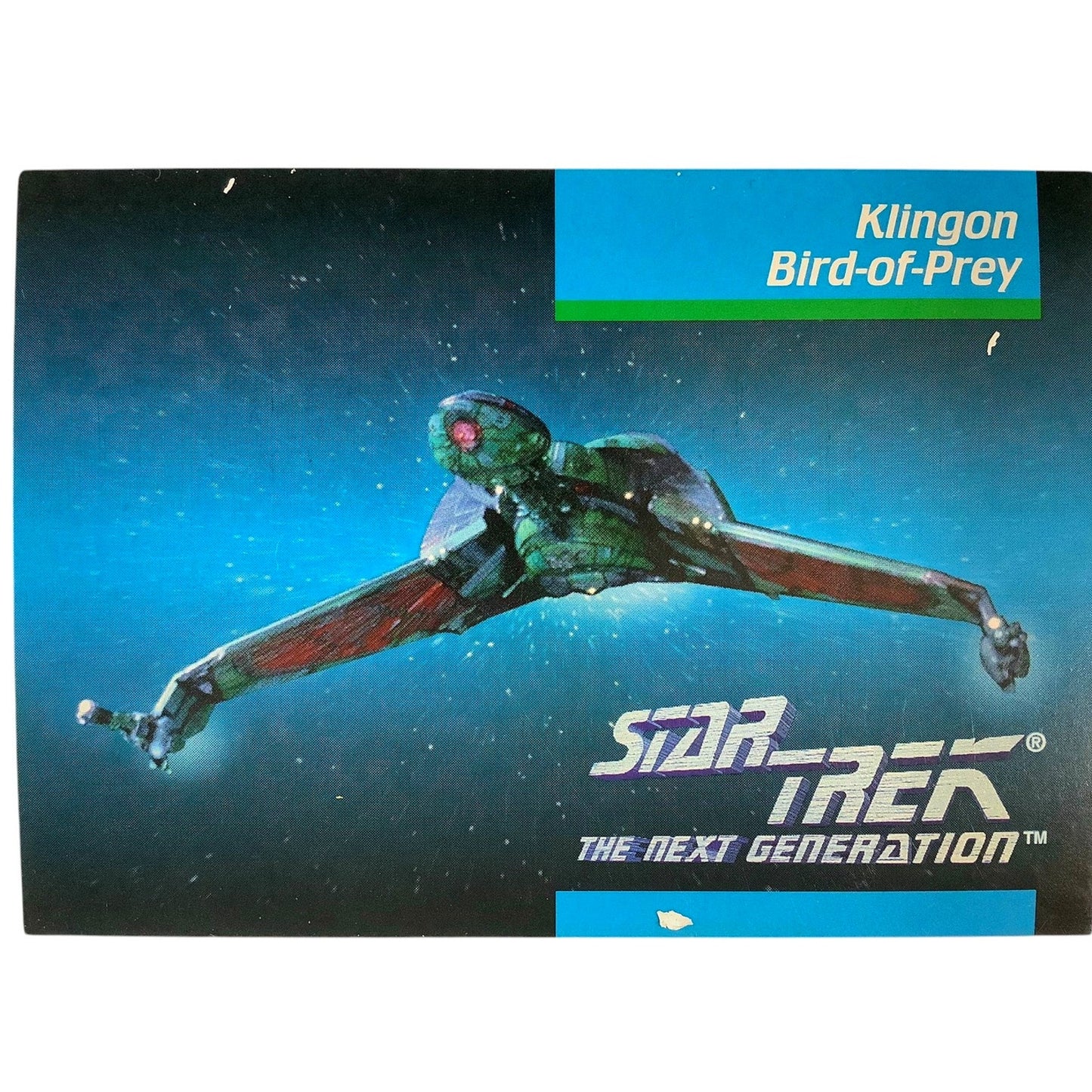 Klingon Bird-Of-Prey, Star Trek, The Next Generation, 1992, Impel Card No.031