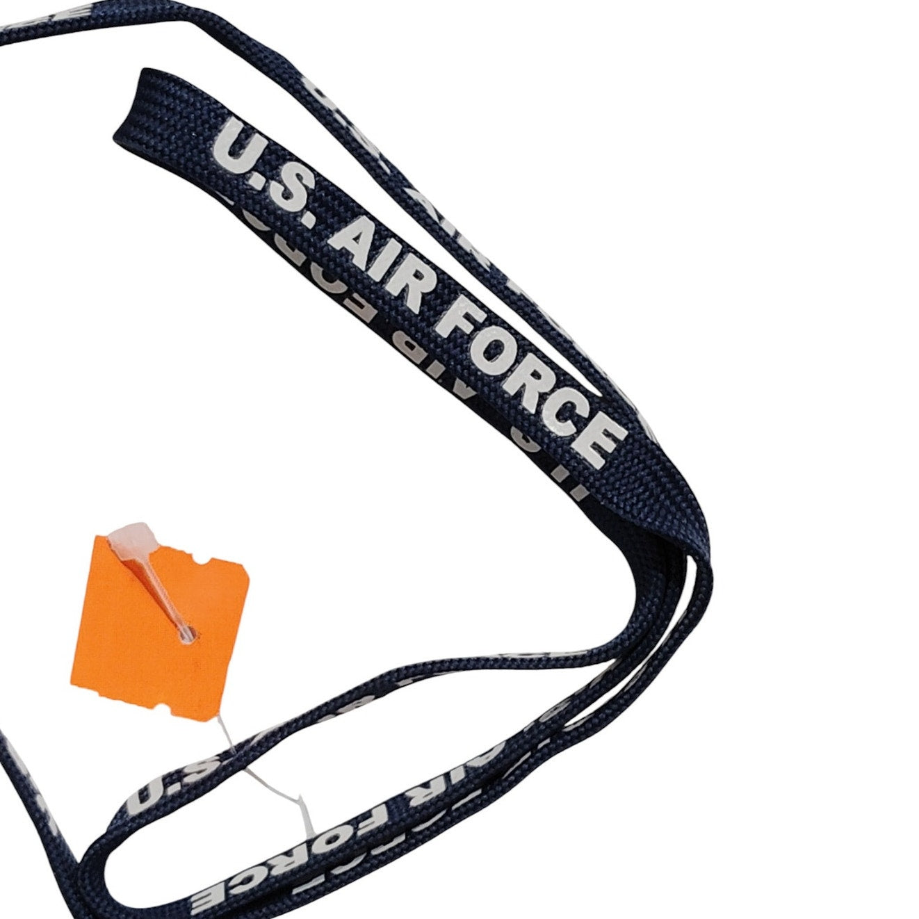 18" US Air Force Printed Lanyard w/ End Clip for Badge, 3/8"W Blue w/ White Text