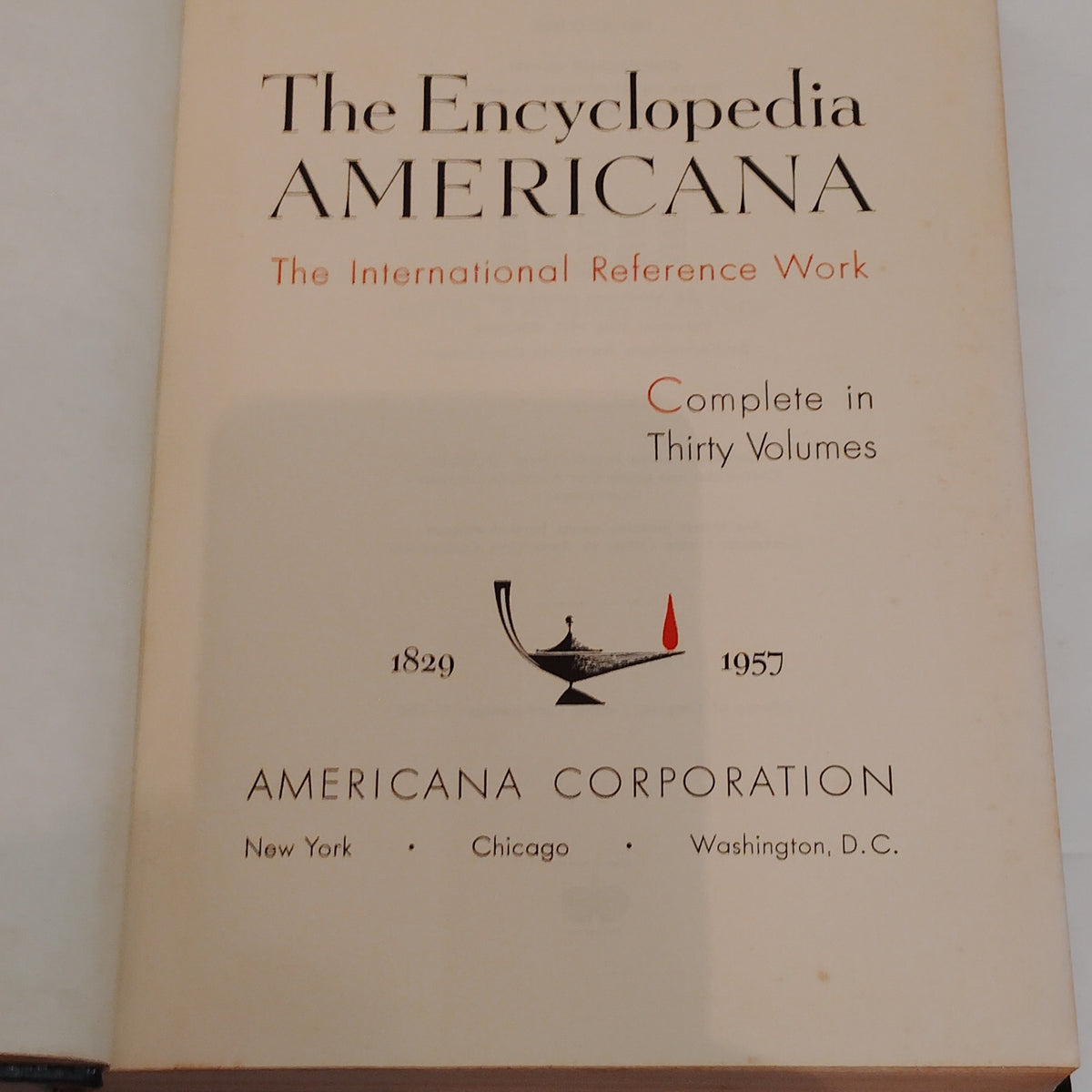 The Encyclopedia Americana 1957 Complete 30-Vol Set Americana Corp Black/Gold