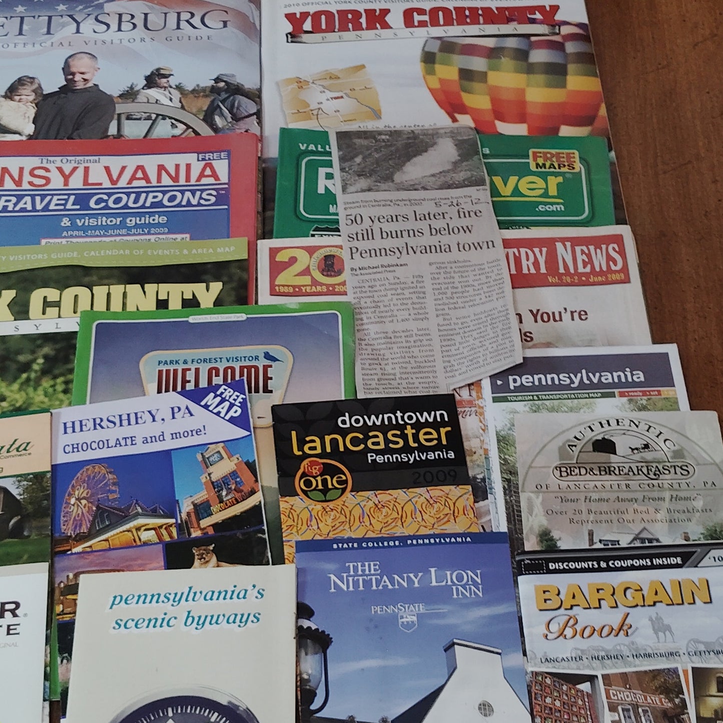 PA Travel Ephemera Collection - Maps, Guides & Brochures from PA Estates